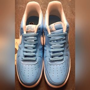 Nike Air Force 1, Blue and White, Size 10